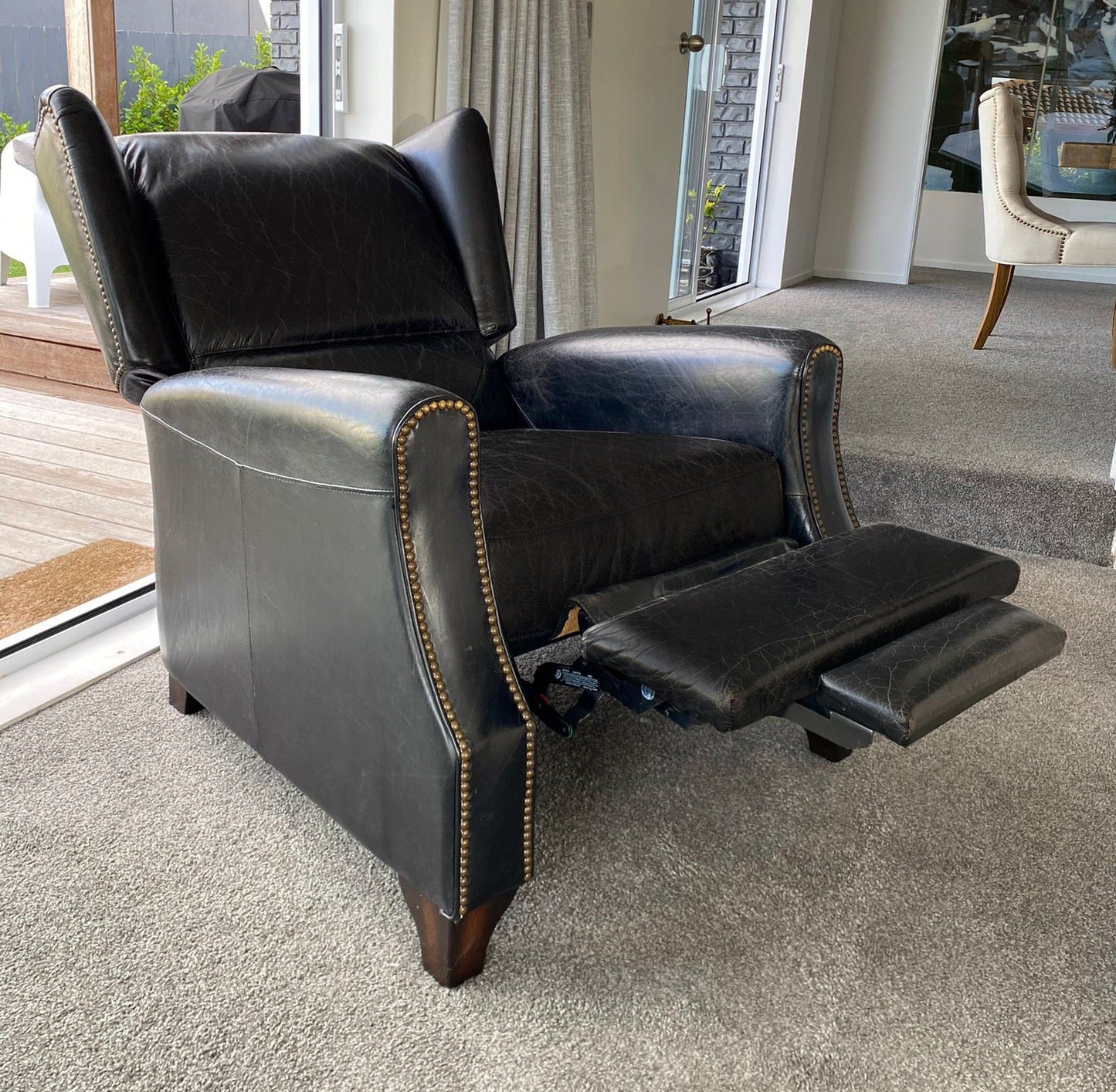 Stratford Leather Recliner Chair - Belon Black