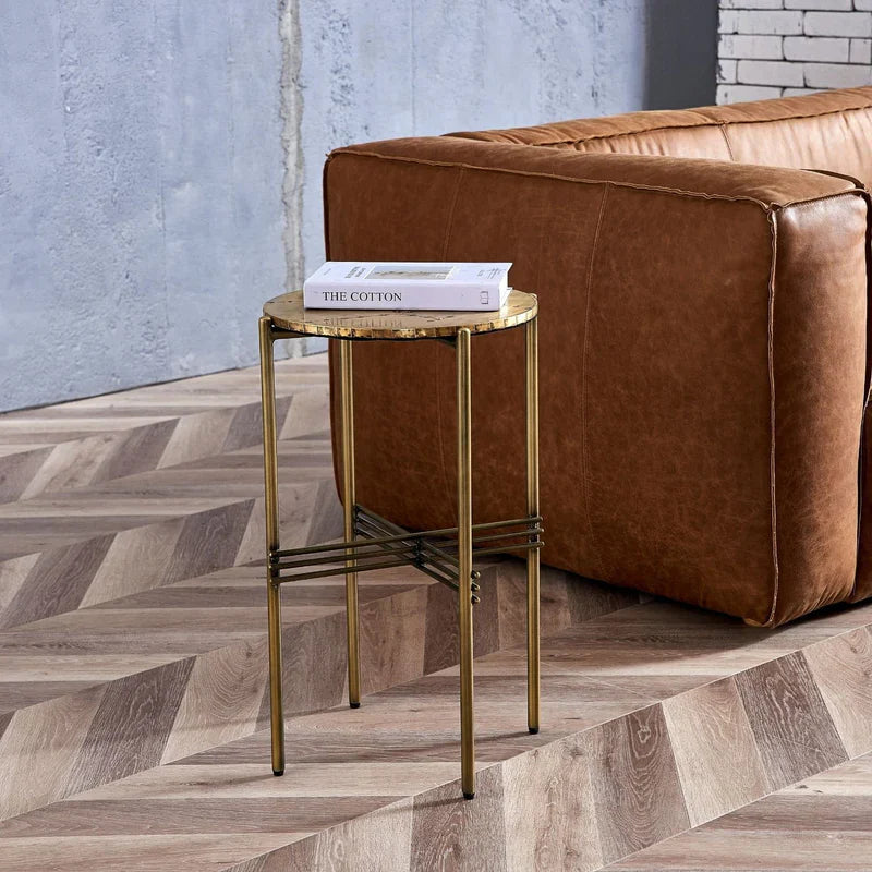 Crosshatch Coffee Copper Table - Set of 3