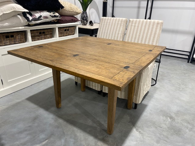 Alpine Fold Square Table - Rustic Light