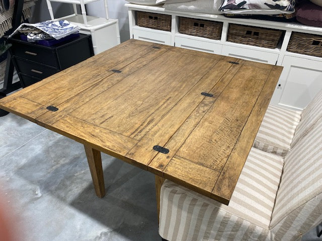Alpine Fold Square Table - Rustic Light