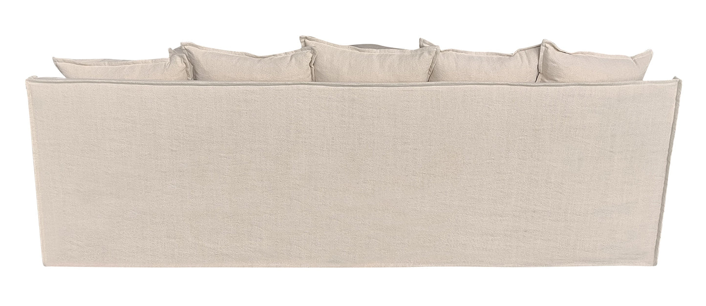 Marsala Slip Cover Sofa with Reversible Chaise - Salt & Pepper