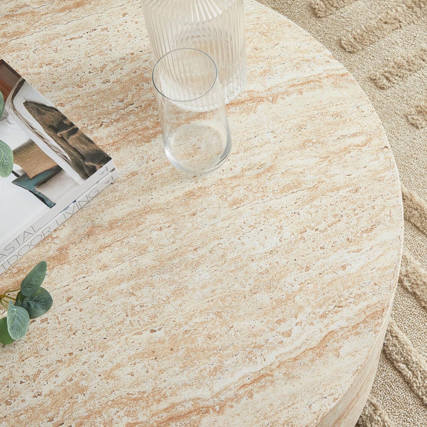 Lulu Travertine Look Coffee Table