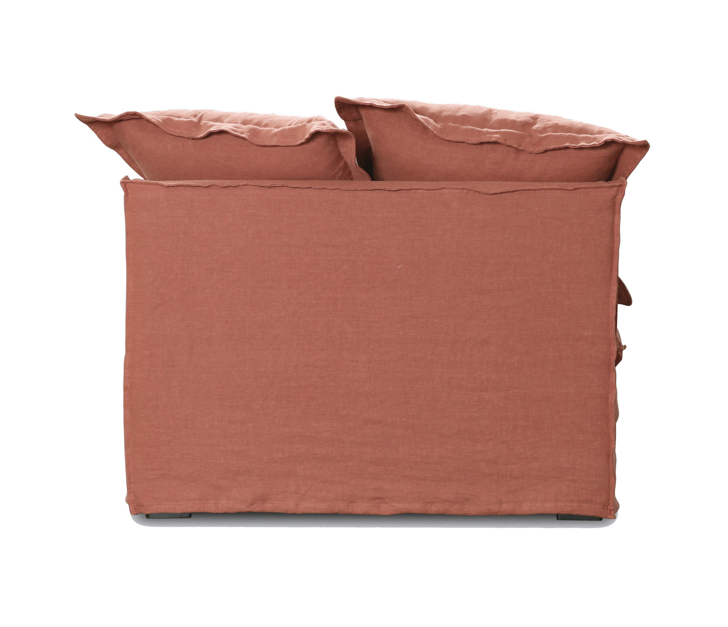Oasis Washed Linen 3 Seat Modular Slip Cover Sofa - Rust