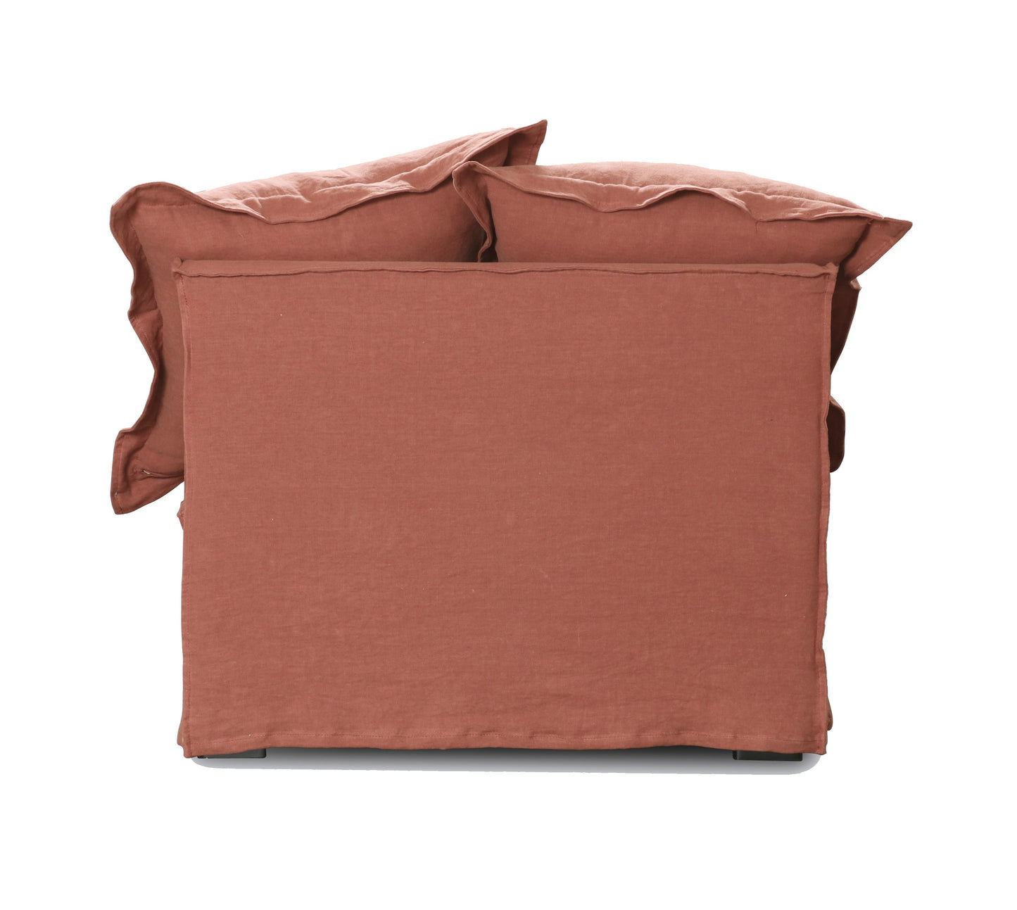 Oasis Washed Linen 3 Seat Modular Slip Cover Sofa - Rust