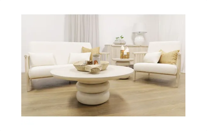 Pebbles Wooden Coffee Table