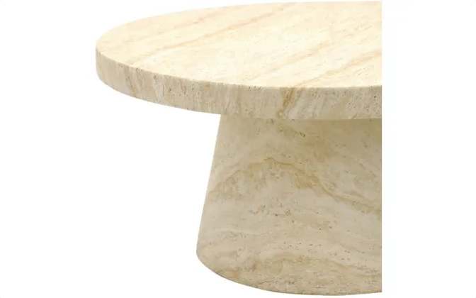Liss Travertine Look Coffee Table