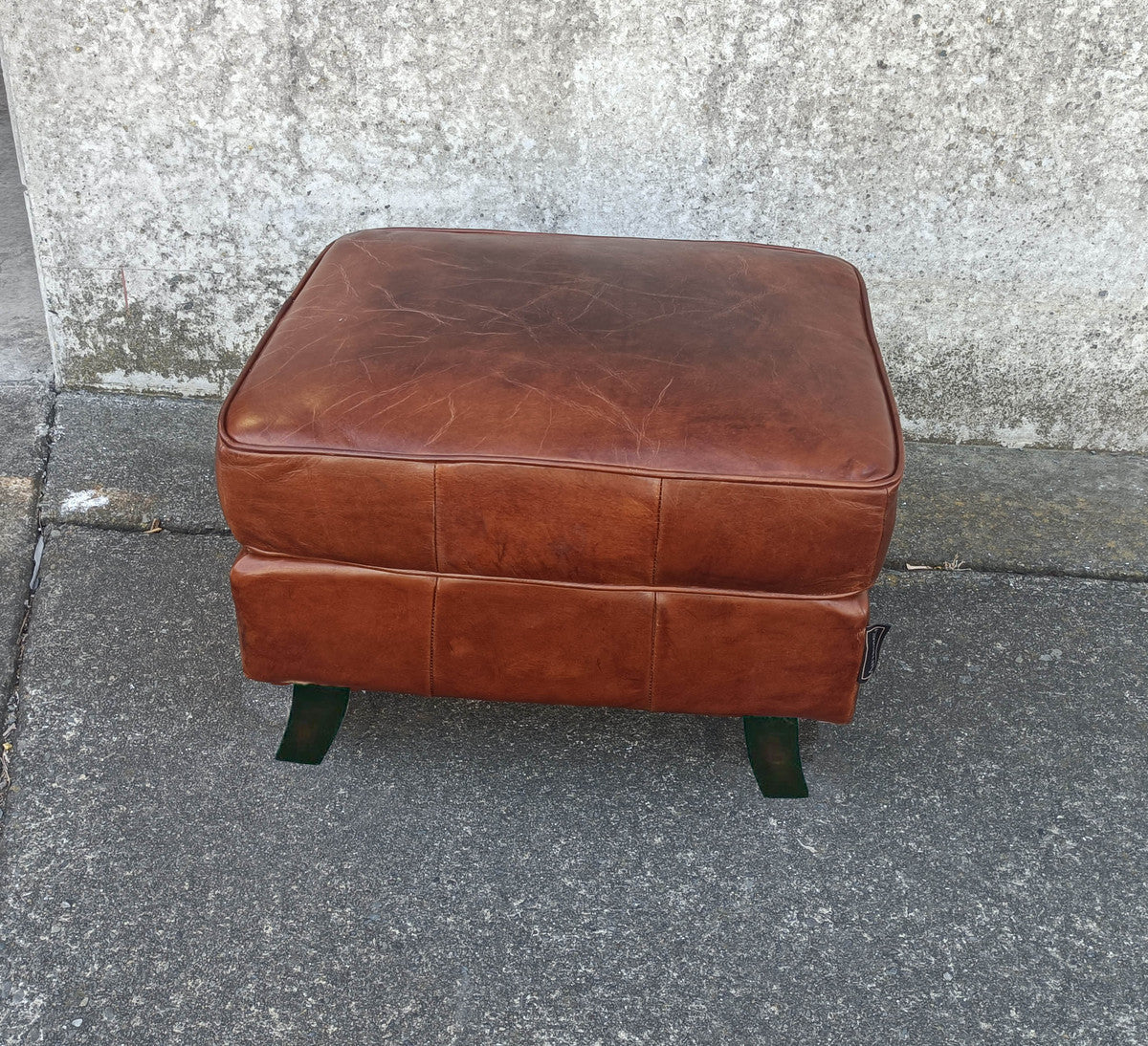 Curved Leg Ottoman Vintage Cigar