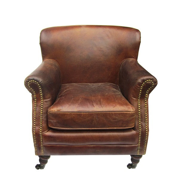 Mortimer Leather Armchair - Vintage Cigar