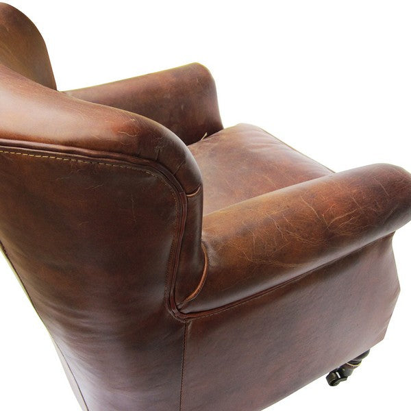 Mortimer Leather Armchair - Vintage Cigar