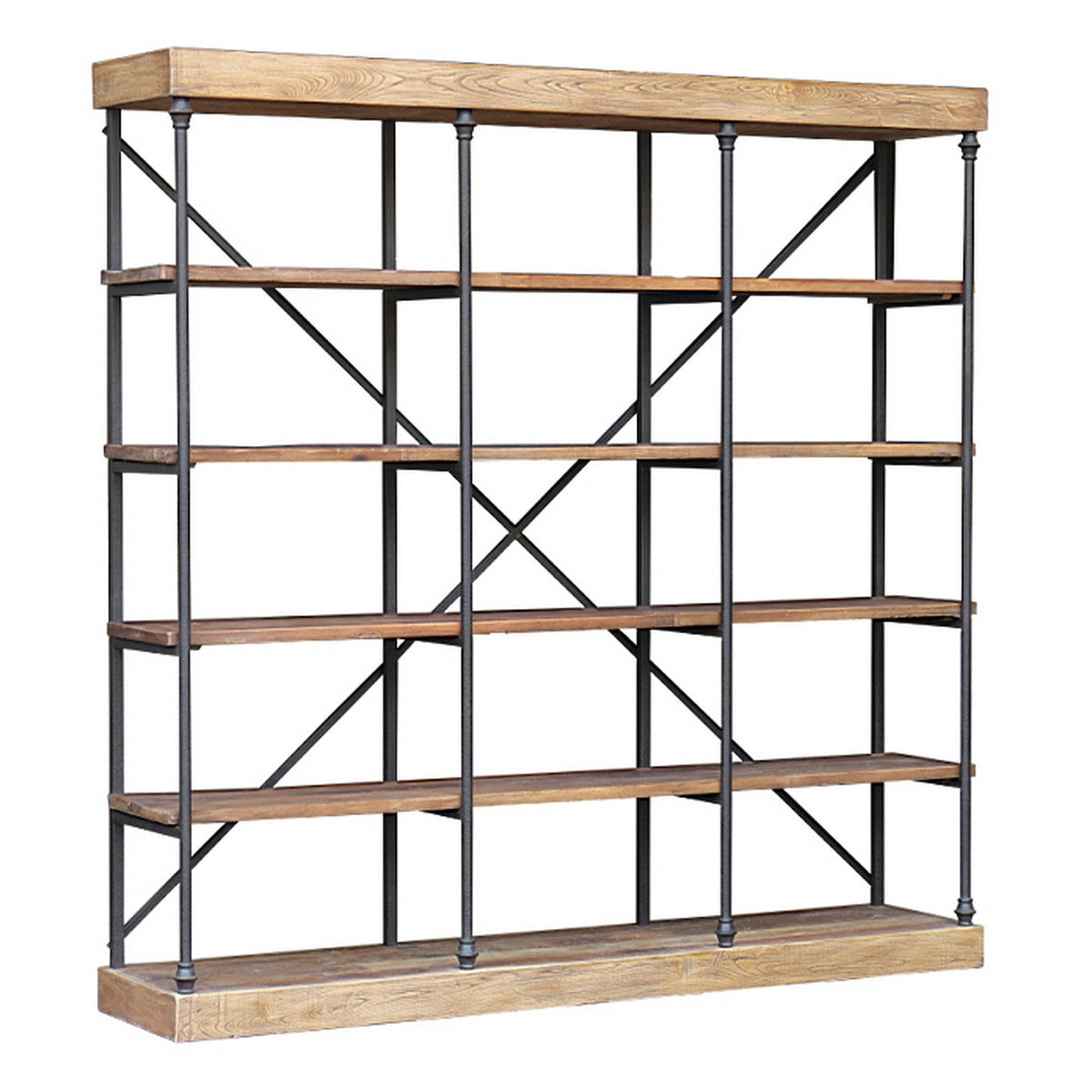 Large Elm Industrial Bookcase