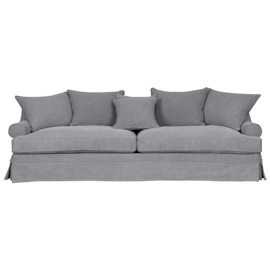 Newport 3.5 Seater Slip Cover Sofa - Cool Grey