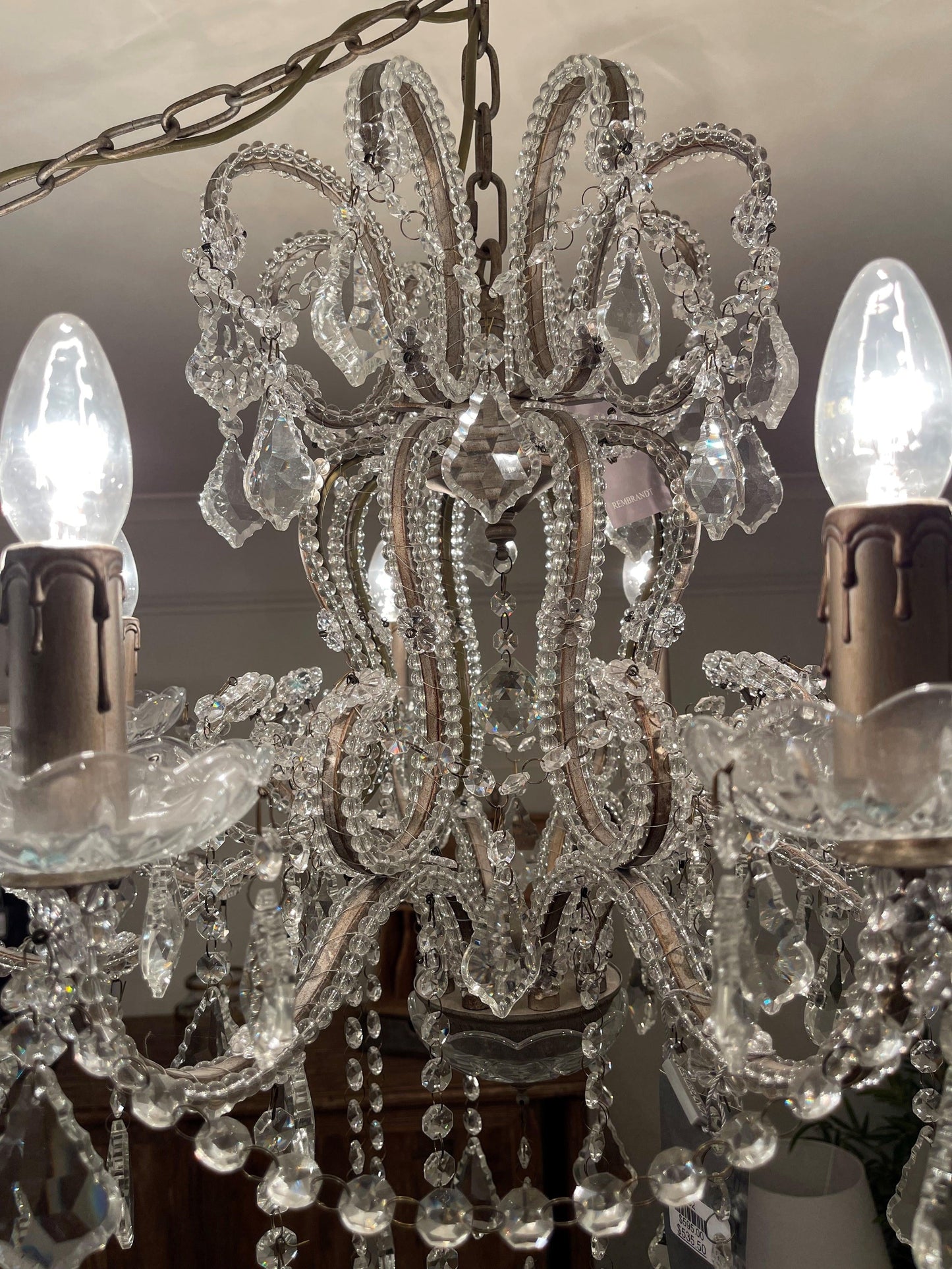 Chandelier Antique Silver