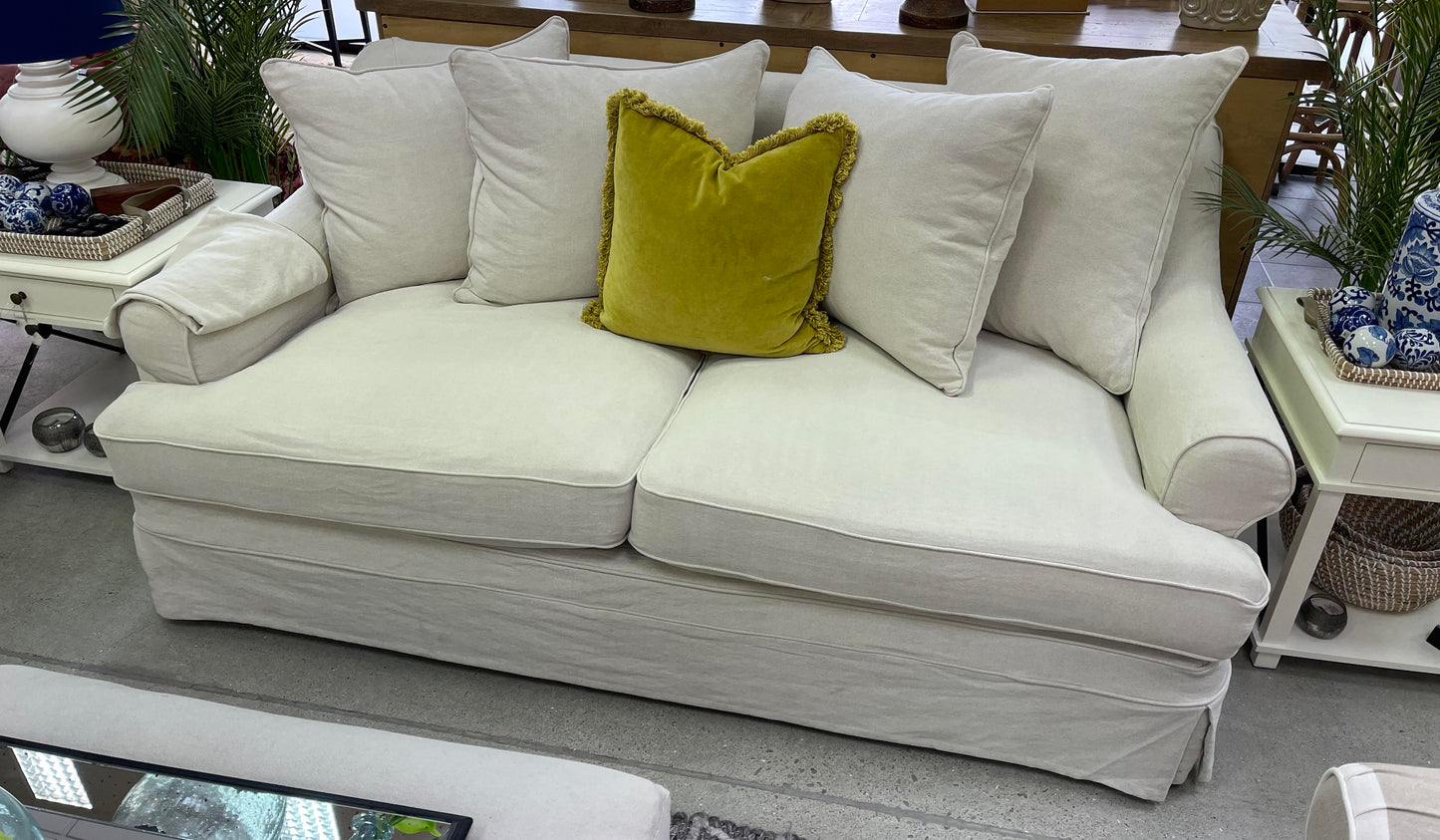Newport 2.5 Seater Slip Cover Sofa- Salt & Pepper