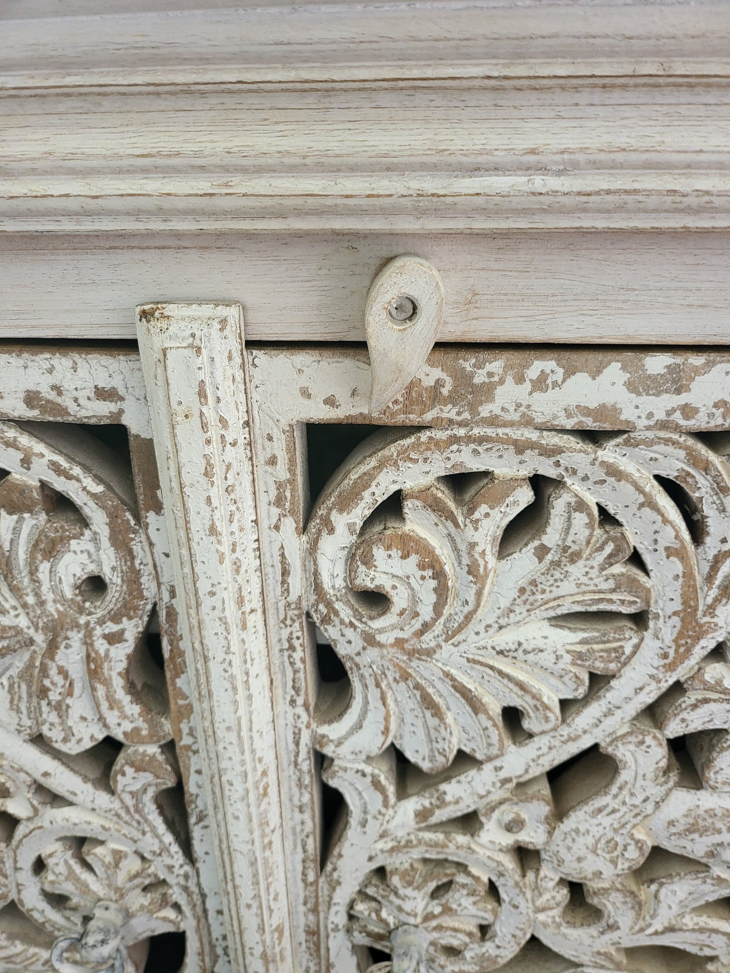 Elayna Hand Carved 4 Door Teak Sideboard