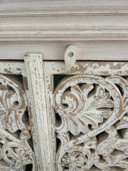 Elayna Hand Carved 4 Door Teak Sideboard