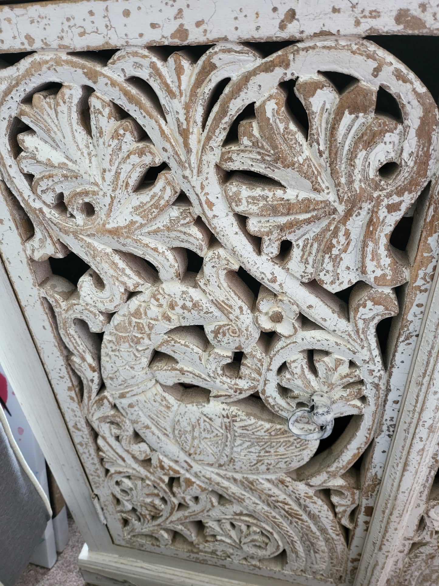 Elayna Hand Carved 4 Door Teak Sideboard