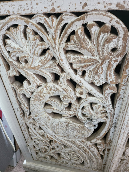 Elayna Hand Carved 4 Door Teak Sideboard