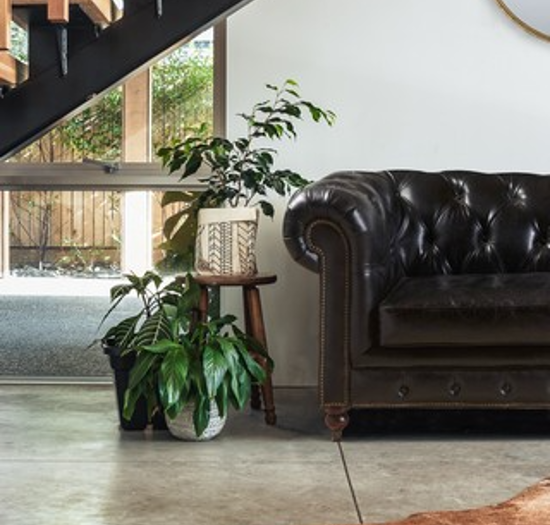 Chesterfield Aged Leather 3 Seater Sofa - Belon Black