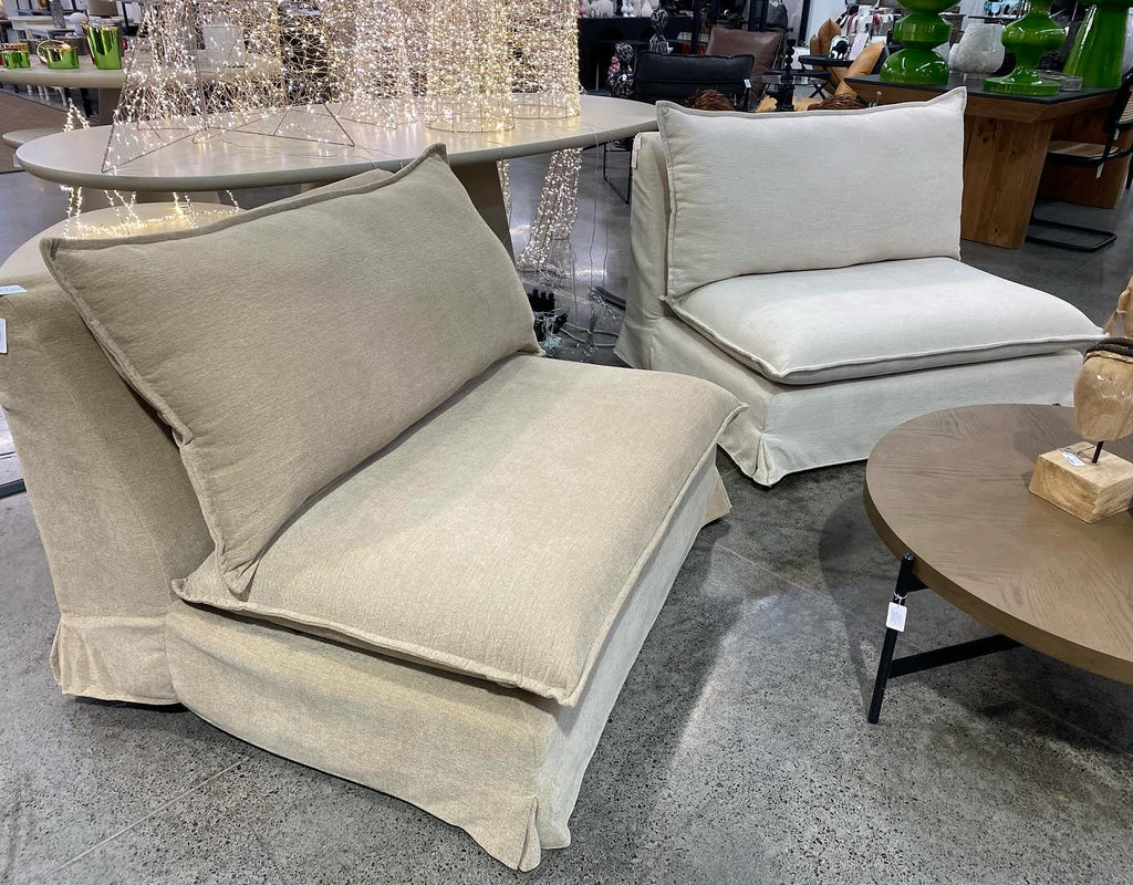 Coda Slip Cover Club Chair - Sand