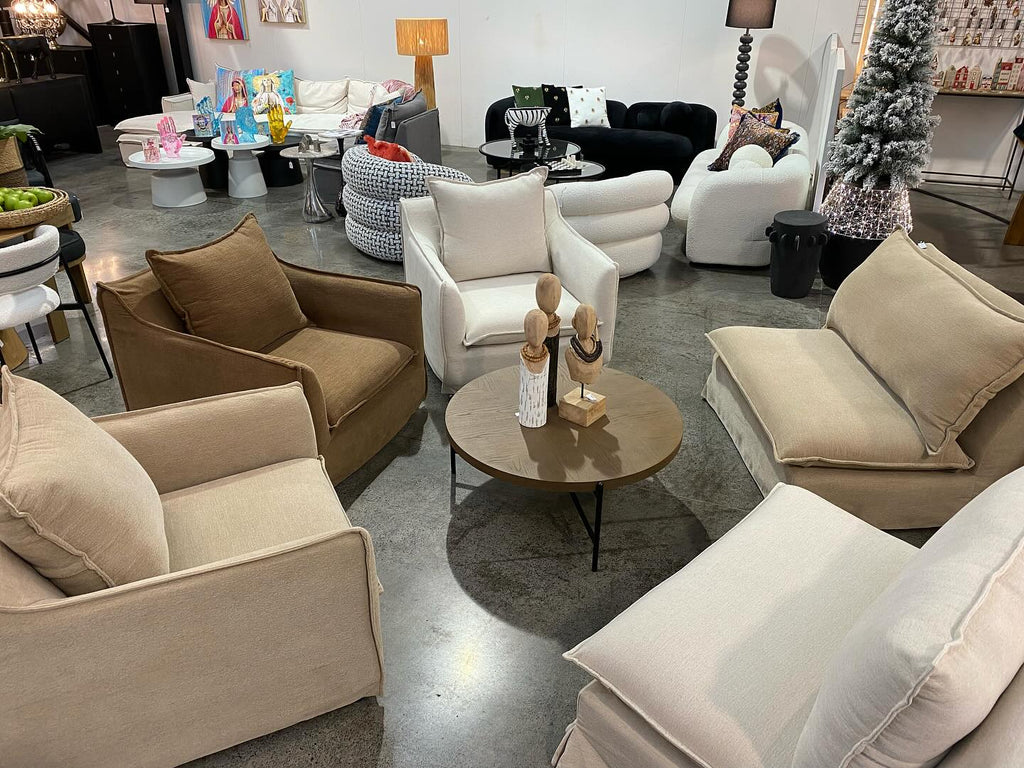 Coda Slip Cover Club Chair - Sand