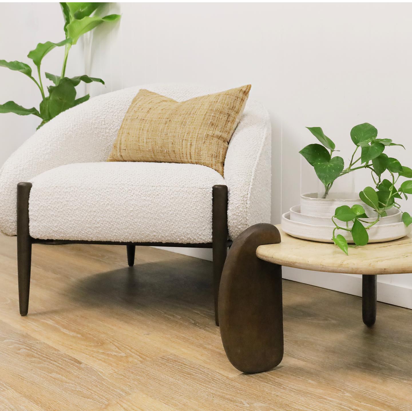 Cove Travertine Coffee Table - Medium