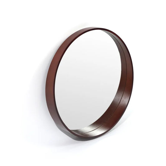 Felix Wooden Round Wall Mirror