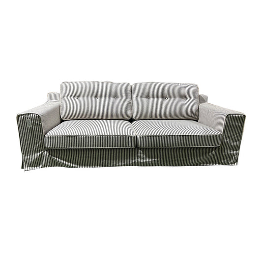 Lusso Slip Cover Sofa - Black Stripe