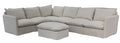 Villa Corner Slip Cover Suite with Ottoman - Salt & Pepper