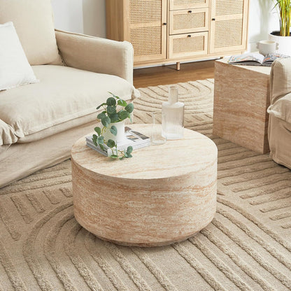 Lulu Travertine Look Coffee Table