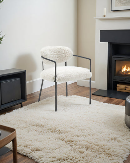 Sienna Forged Accent Chair - White