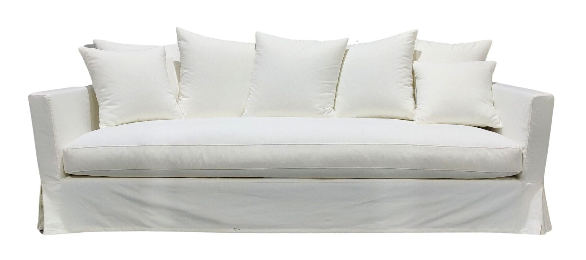 Luxe Slip Cover Sofa 4 Seater - Cream