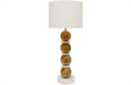 Asha Wood And Marble Table Lamp - Natural