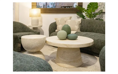 Liss Travertine Look Coffee Table
