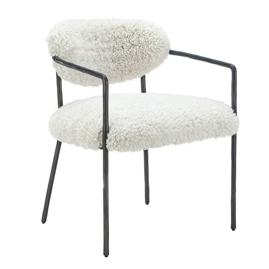 Sienna Forged Accent Chair - White