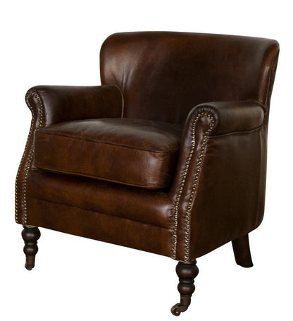 Mortimer Leather Armchair - Vintage Cigar