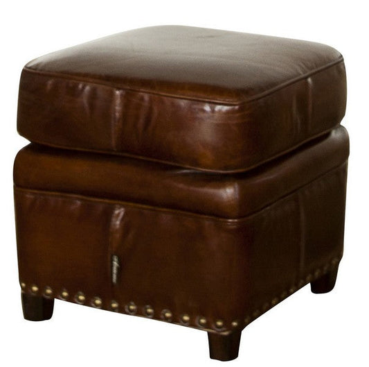 BB Footstool | Ottoman - Vintage Cigar
