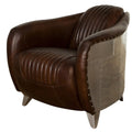 Mustang Aged Leather Armchair - Vintage Cigar