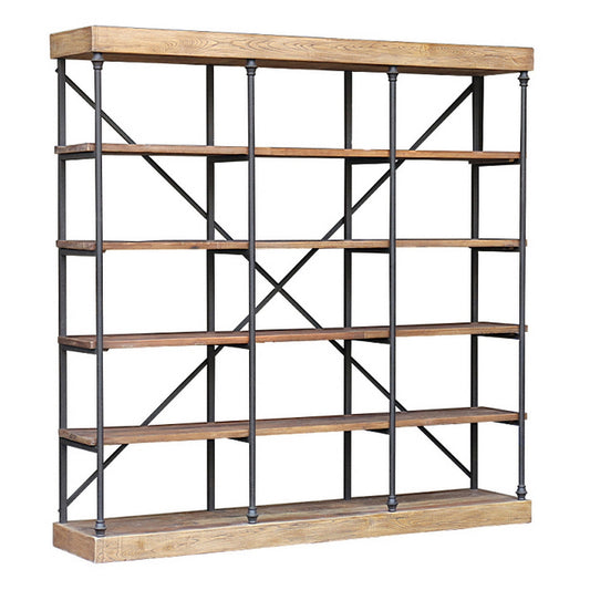 Large Elm Industrial Bookcase