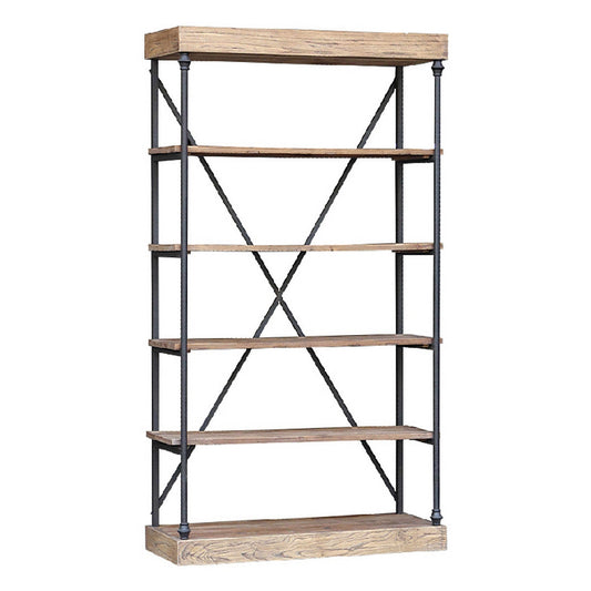 Medium Elm Industrial Bookcase