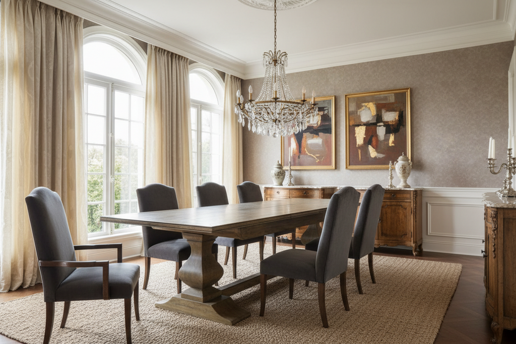 Bosquet Pedestal Double Extension Dining Table