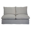 Villa Corner Slip Cover Suite - Center Double - Salt & Pepper