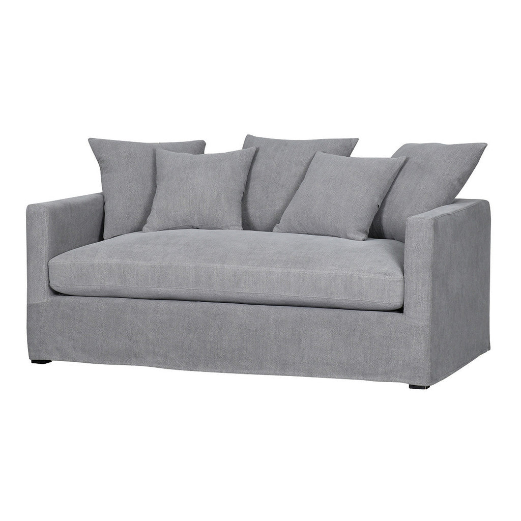 Chalet 2 Seater Slip Cover Sofa - Cool Grey