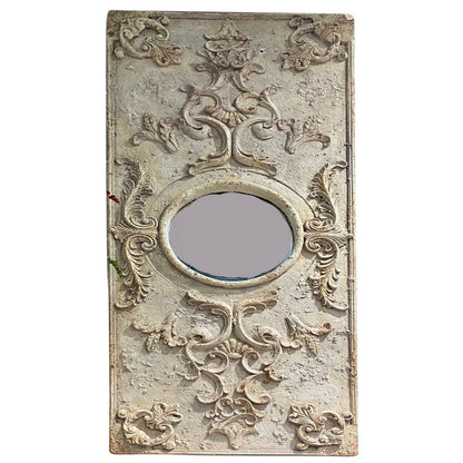 Vintage Porthole Outdoor Mirror - Antique Marble