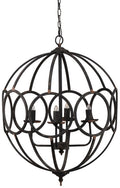 Ornate Malin Four-Light Orb Chandelier