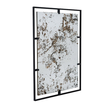 Antique Wall Mirror with Metal Frame