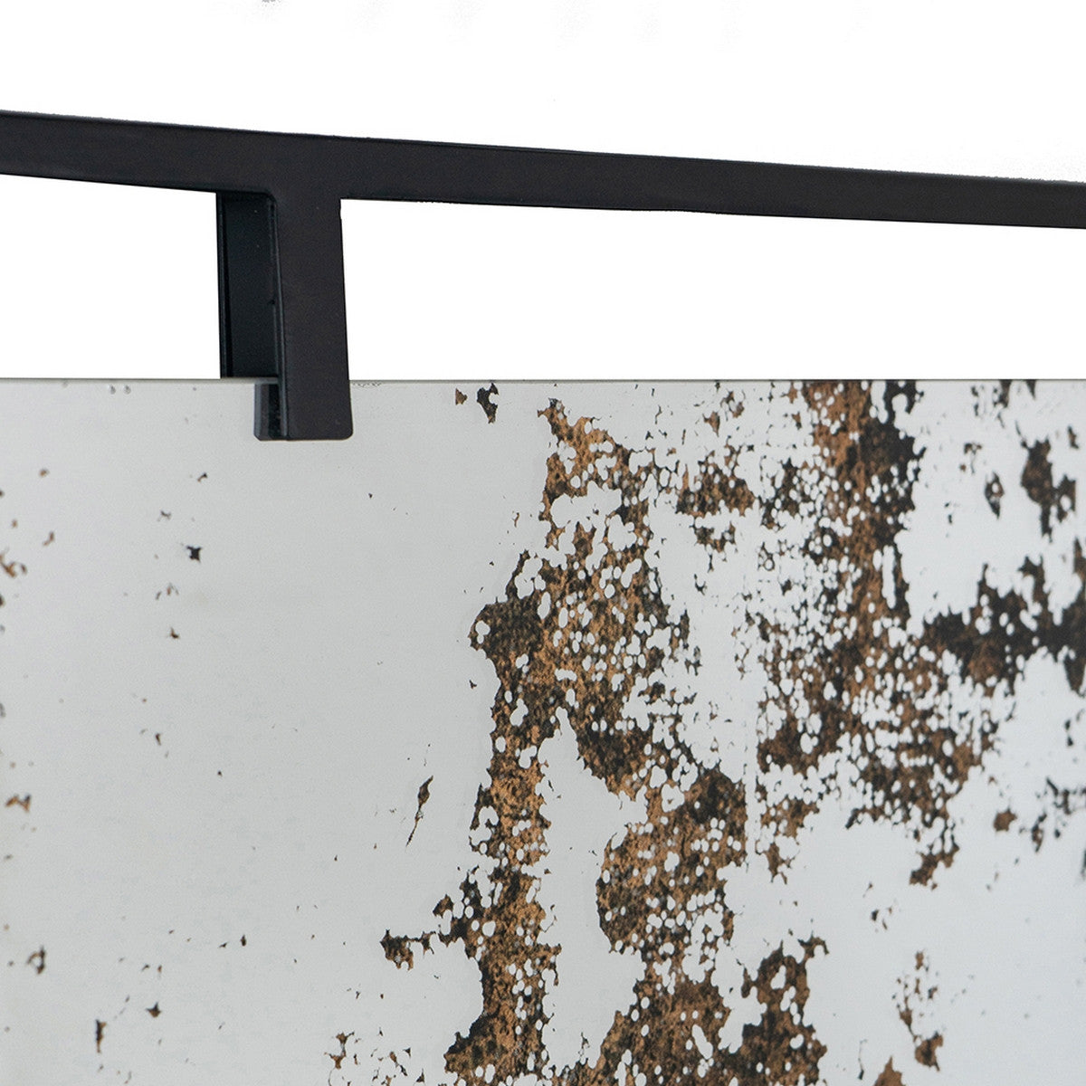 Antique Wall Mirror with Metal Frame