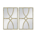 Antique White Carved Wall Mirror Set/2