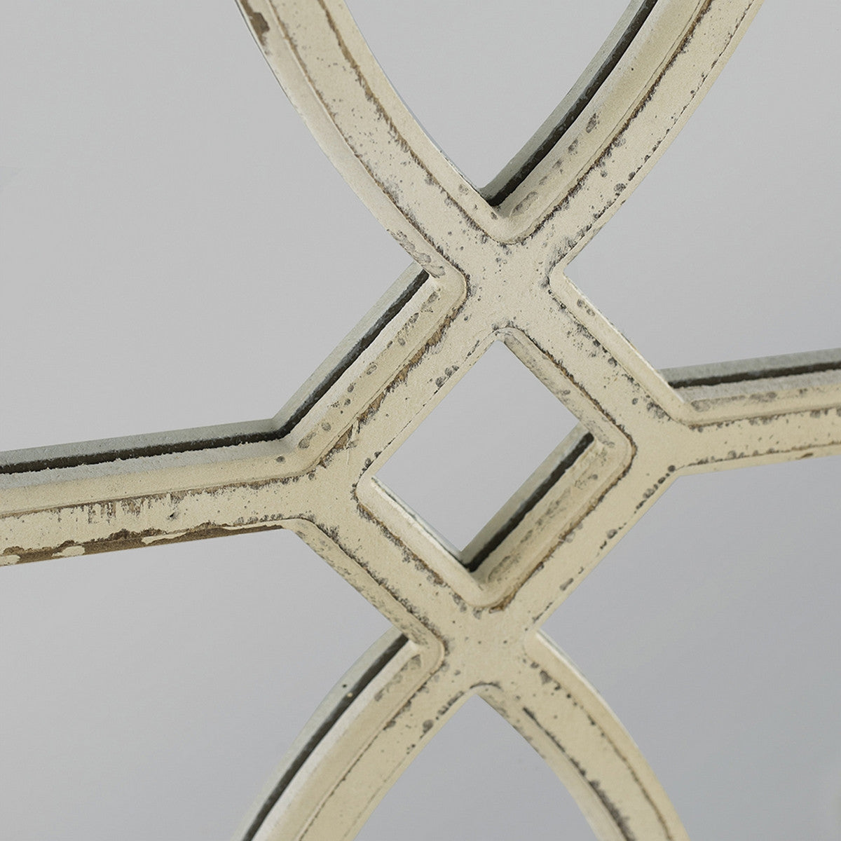 Antique White Carved Wall Mirror Set/2