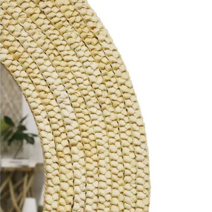 Bangalow Grass Rope Wall Mirror - Natural