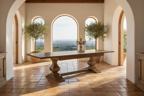 Bosquet Pedestal Double Extension Dining Table